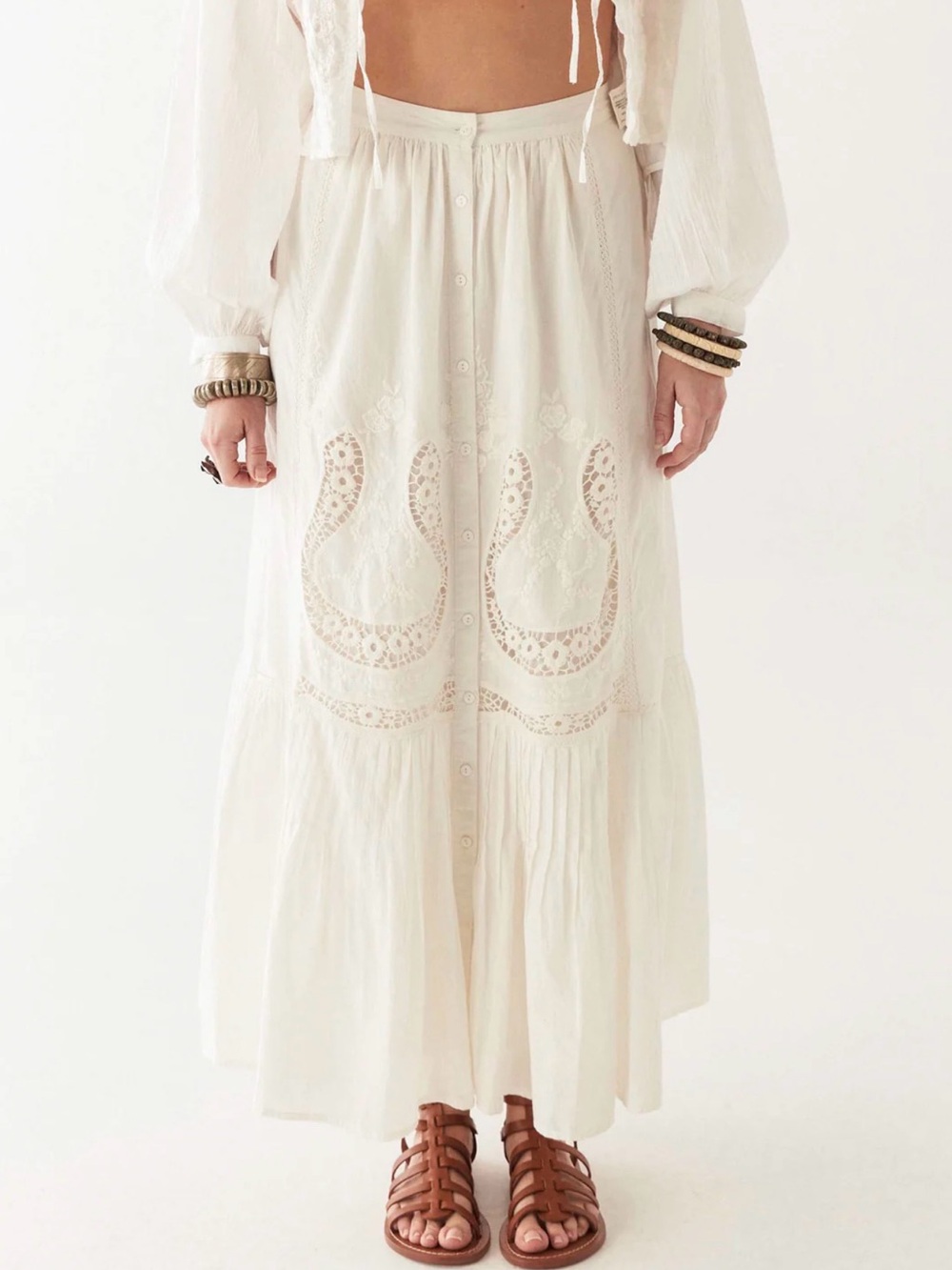Maison Hotel Luisa Maxi Skirt White